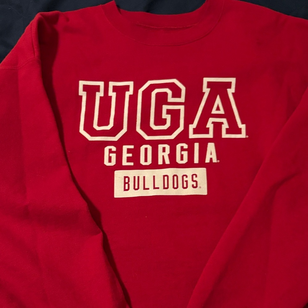Hanes Red Georgia Bulldogs Crewneck Sweater